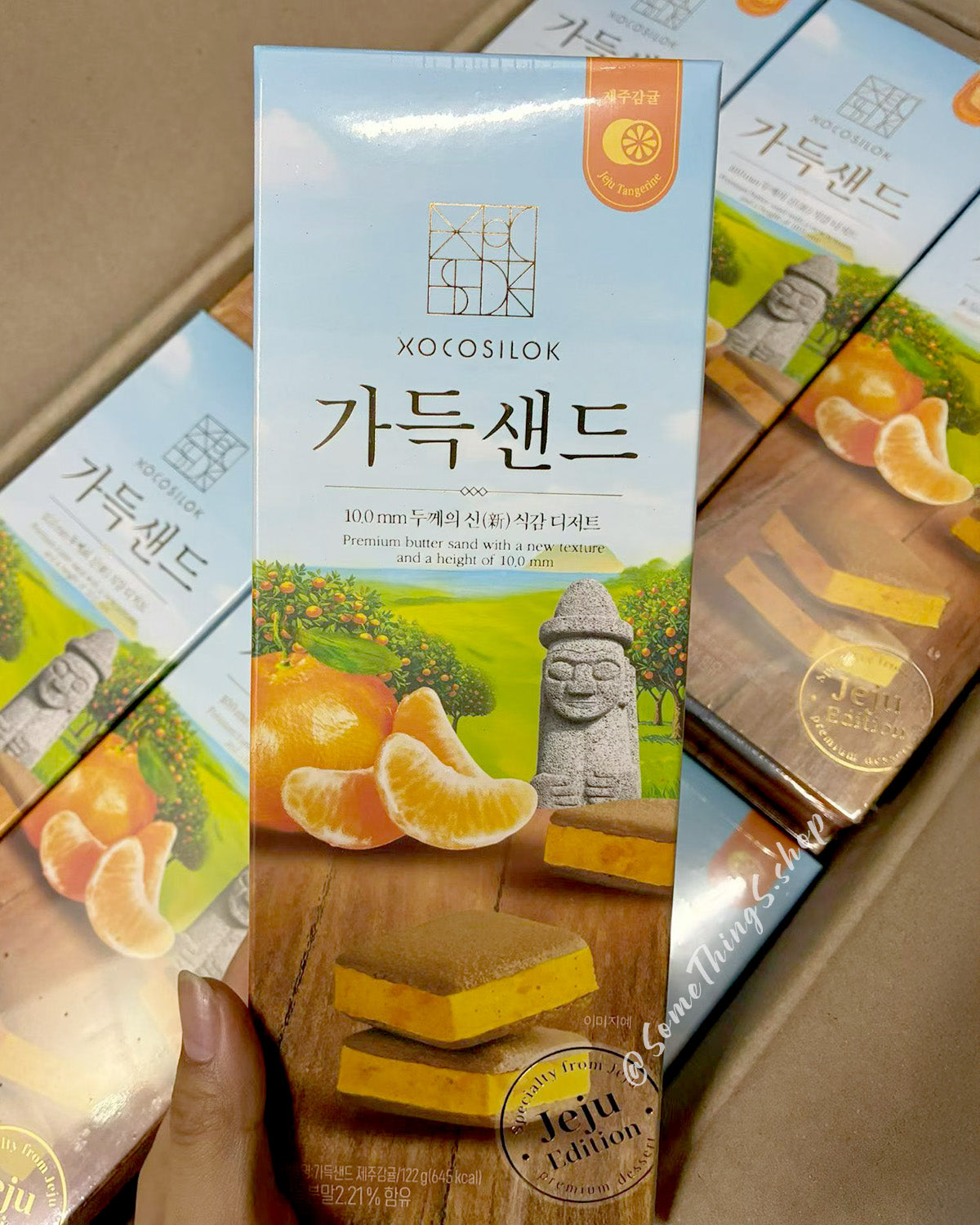 韓國濟州限定🇰🇷 XOCOSILOK Premium Butter Sand 朱古力夾心曲奇 5入 (122g)｜士多啤梨 ♡︎ 柑橘 ♡︎ Tiramisu