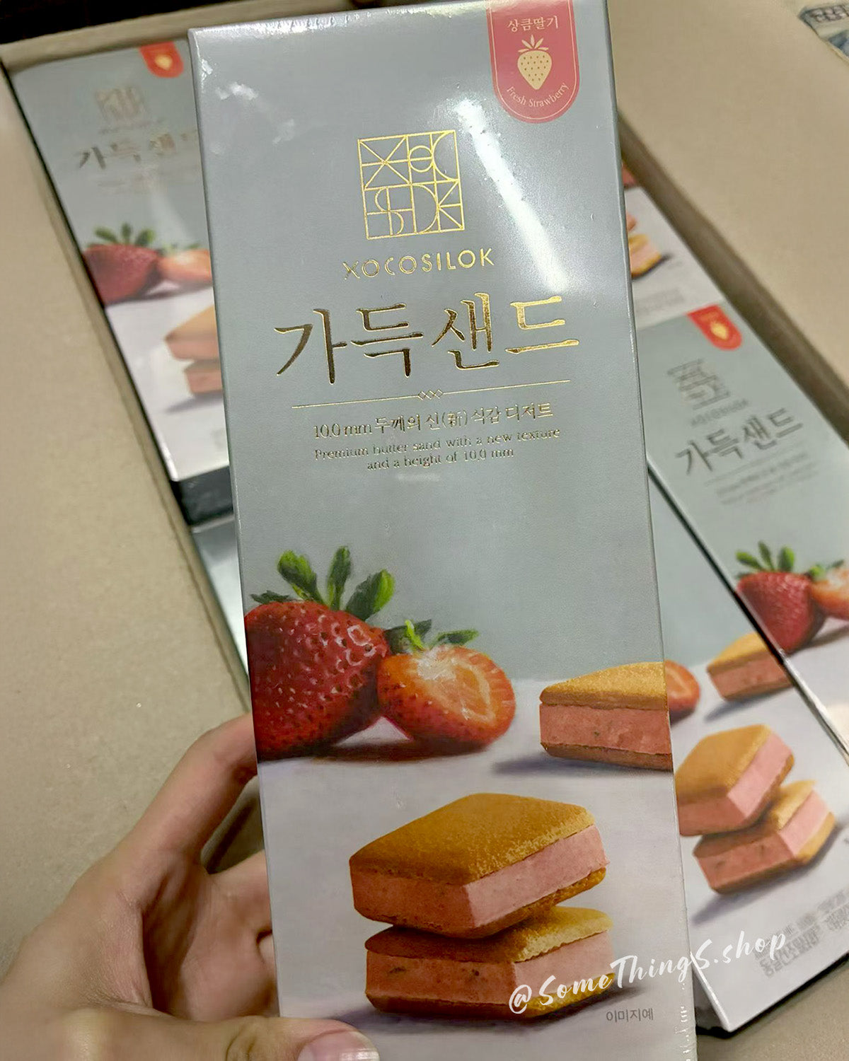 韓國濟州限定🇰🇷 XOCOSILOK Premium Butter Sand 朱古力夾心曲奇 5入 (122g)｜士多啤梨 ♡︎ 柑橘 ♡︎ Tiramisu